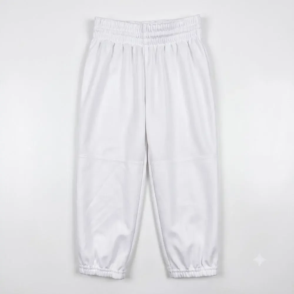 Adidas Climalite Baseball Pants White Elastic Waist Youth Unisex Boys XS